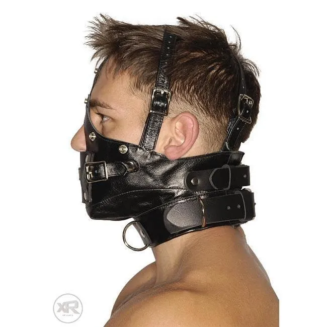 Strict Leather Premium Muzzle with Blindfold and Gag