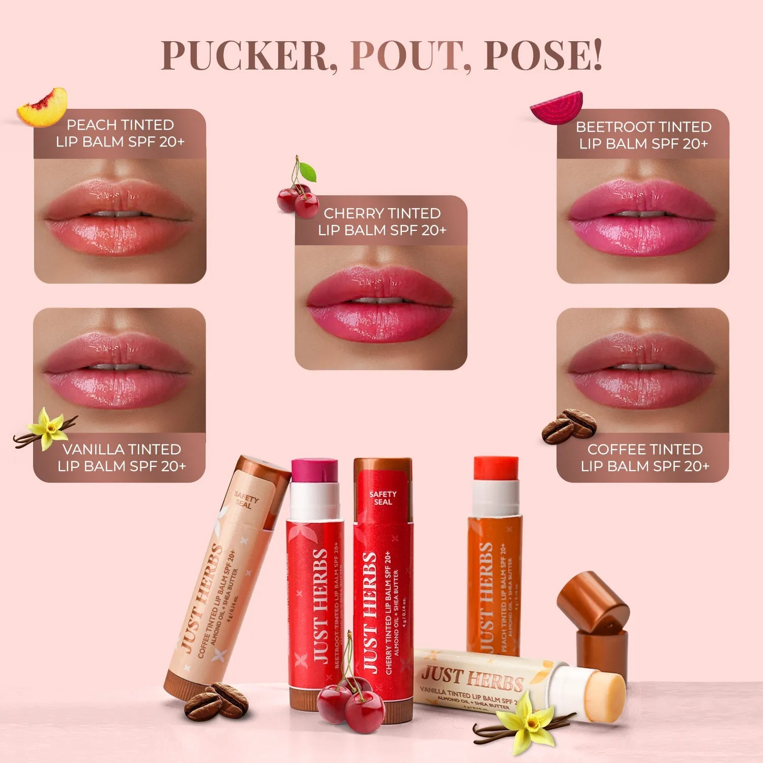 Tinted Lip Balms SPF 20  - 4 g