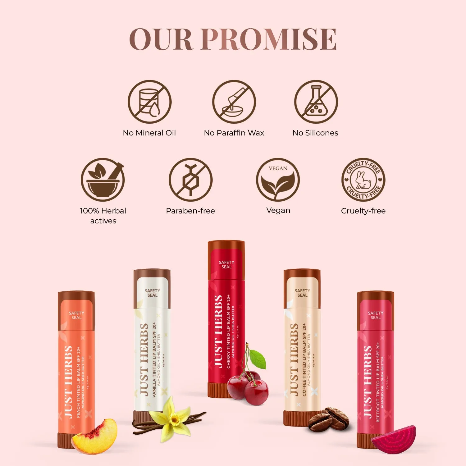 Tinted Lip Balms with SPF 20  : 4 g