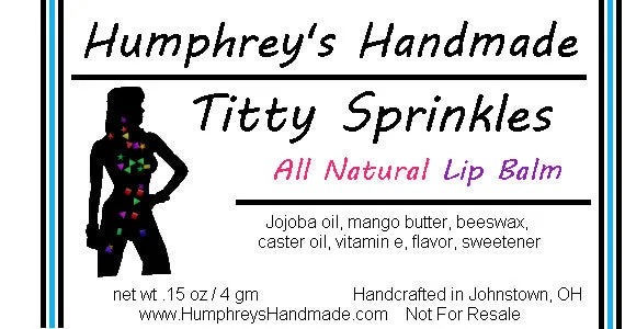 TITTY SPRINKLES Lip Balm | Buttercream Frosting Flavor | Cake