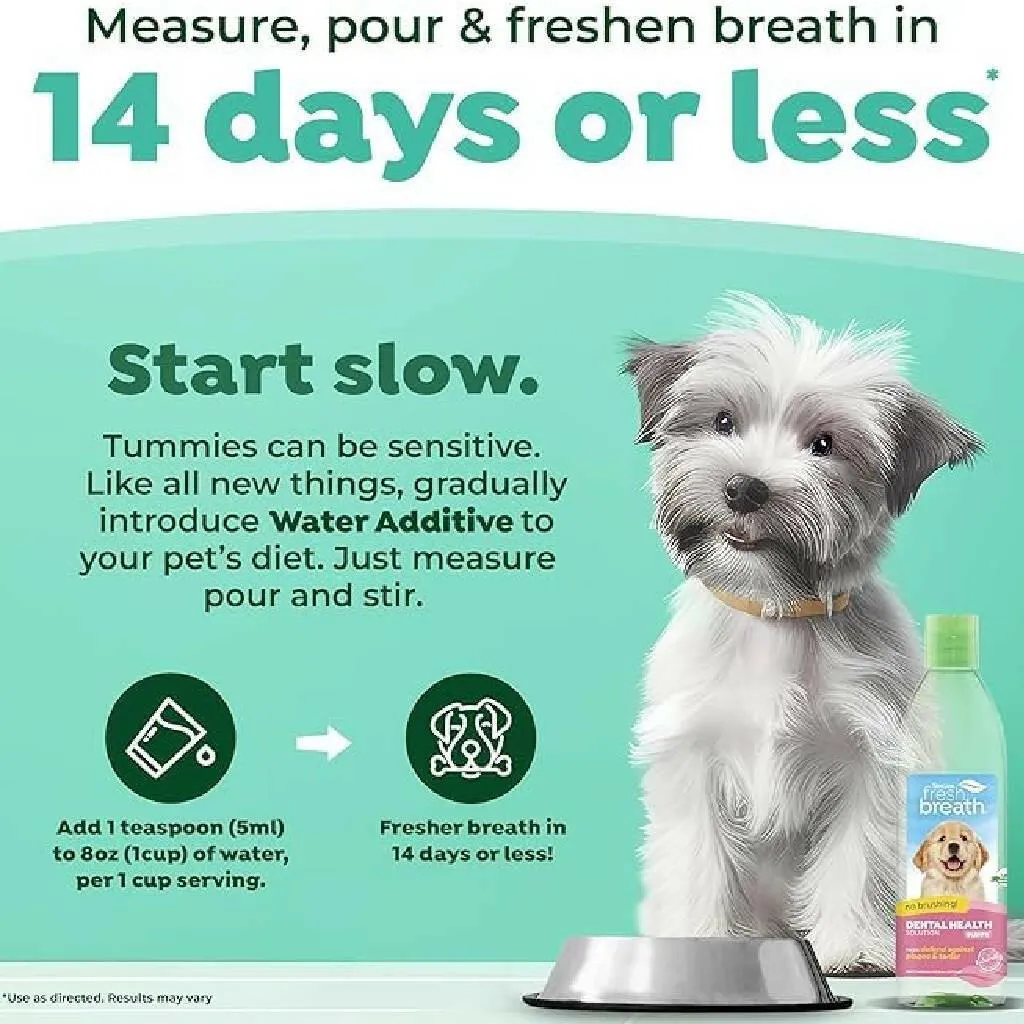 TropiClean Fresh Breath Dental Health Solutions Water Additive for Puppies (8 oz)