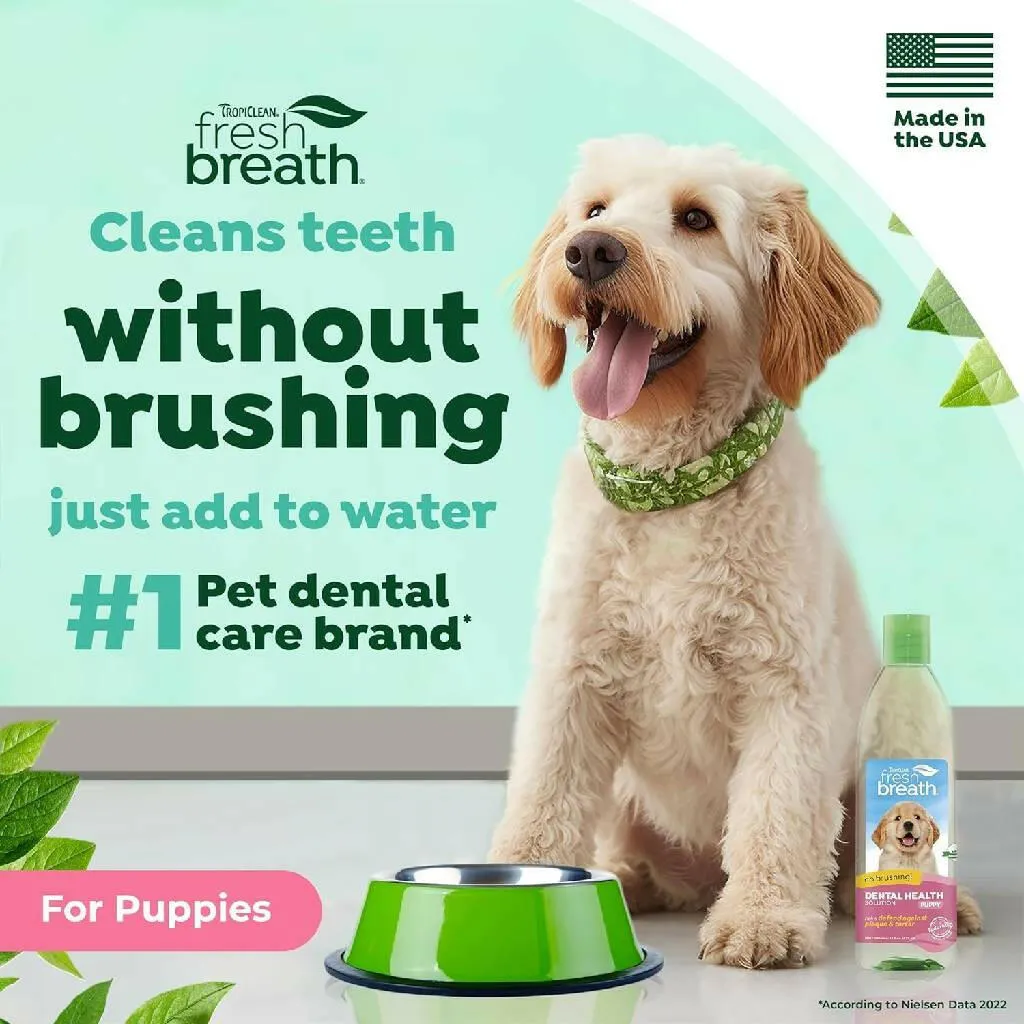 TropiClean Fresh Breath Dental Health Solutions Water Additive for Puppies (8 oz)