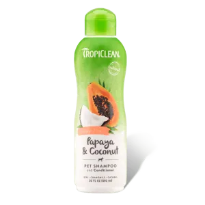 TropiClean Luxury 2-in-1 Papaya & Coconut Shampoo