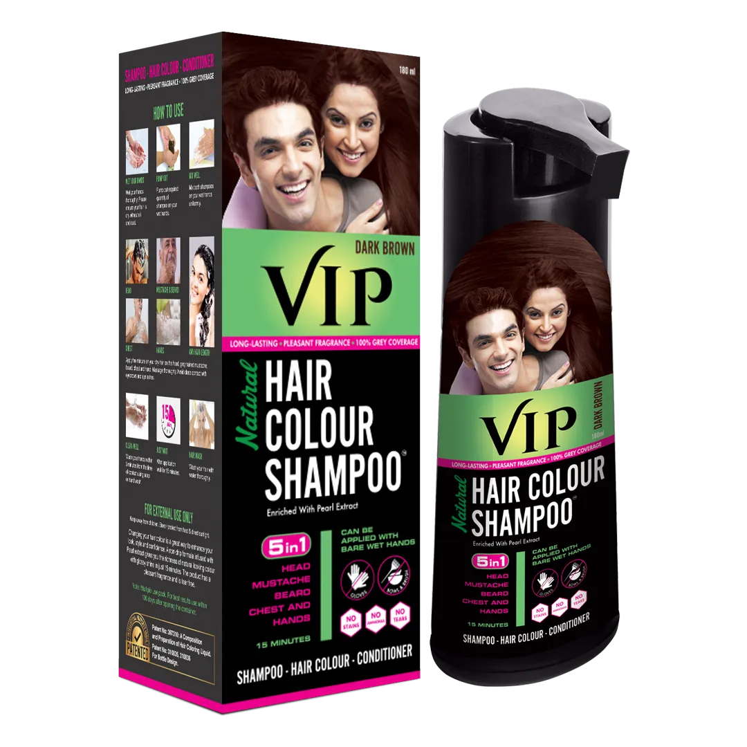 VIP HAIR COLOR SHAMPOO DARK BROWN 200ML